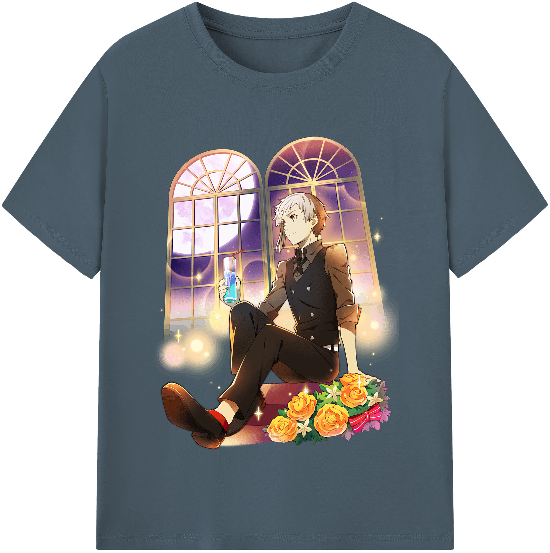 （画像用） 文豪ストレイドッグス Bungo Stray Dogs 綿100％半袖Tシャツ（フロントプリント）